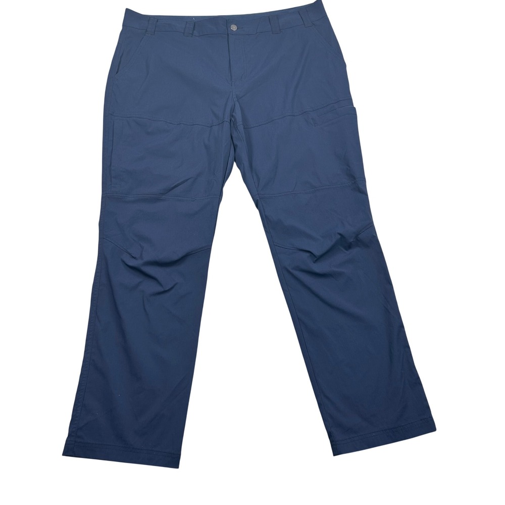Columbia Mens Navy Blue Ripstop Hiking Pants 40x32 Straight Leg Outdoor Cargo